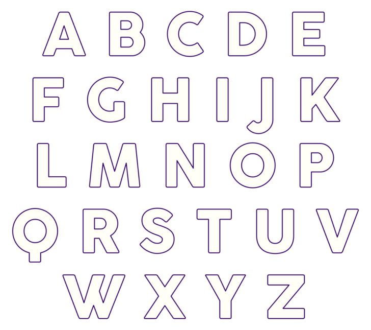 Large Printable Block Letters ABC Tracing Worksheets