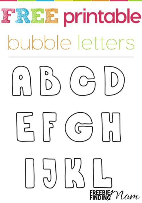 12 Free Printable Bubble Letters Alphabet Templates