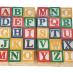 30 Wood Alphabet Blocks Stacking Abc Letter Colors Wooden Blocks For