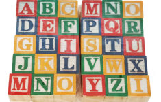 30 Wood Alphabet Blocks Stacking Abc Letter Colors Wooden Blocks For