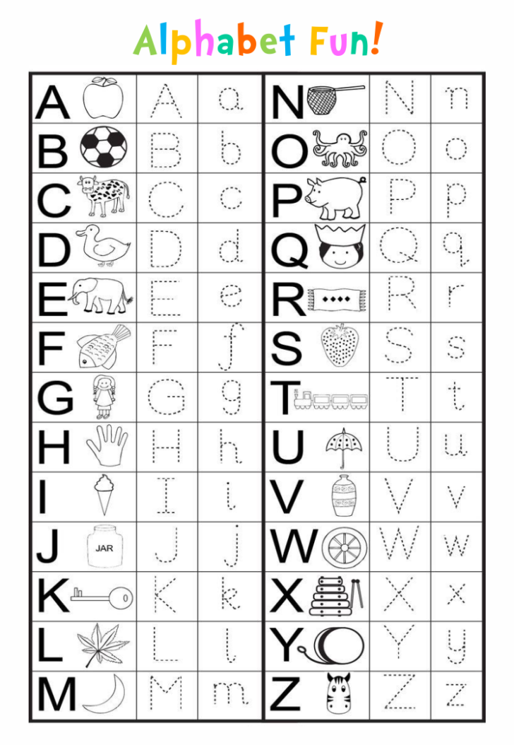Writing Alphabet Letters Worksheets