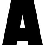 8x10 5 Inch Black Printable Alphabet Letters