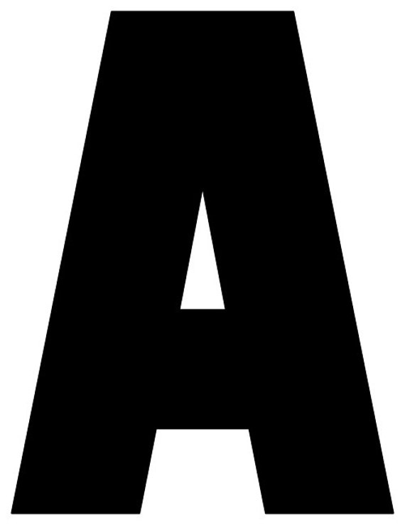 8x10 5 Inch Black Printable Alphabet Letters
