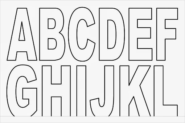 Free Printable Block Letter Templates ABC Tracing Worksheets