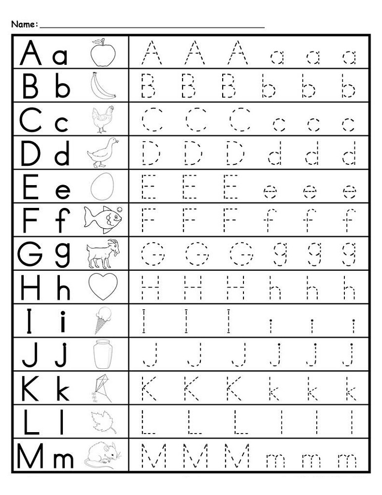 ABC Tracing Printable Sheets ABC Tracing Worksheets