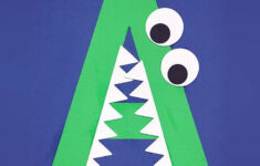 Alphabet Art Template Upper A Alligator Letter A Crafts