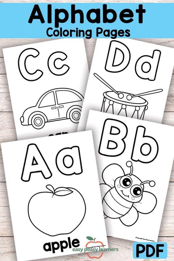 Alphabet Coloring Pages Easy Peasy Learners Alphabet Coloring 