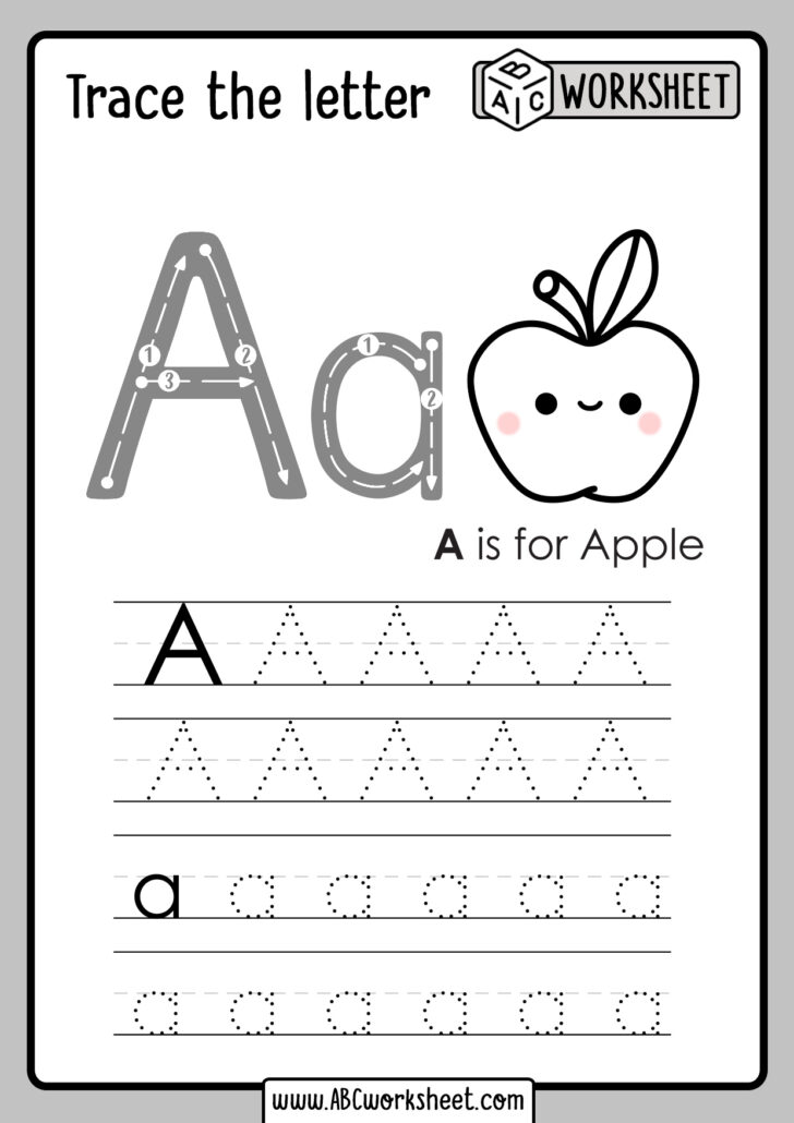 ABC Tracing Worksheet Large