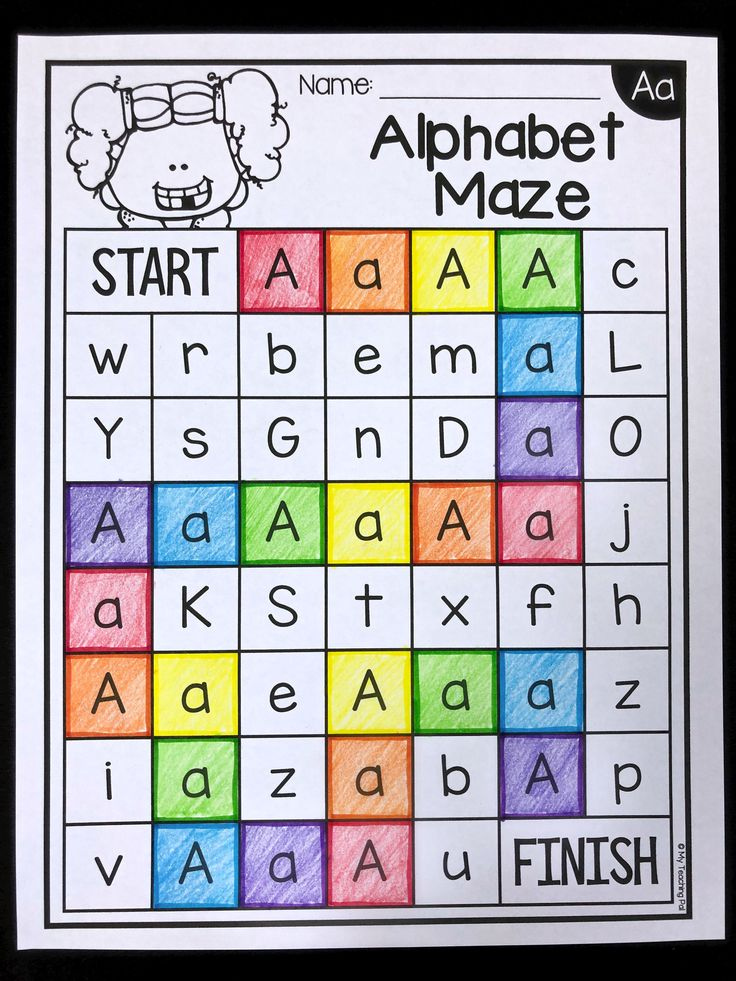 Alphabet Maze Worksheet For Letter A Alphabet Activities 