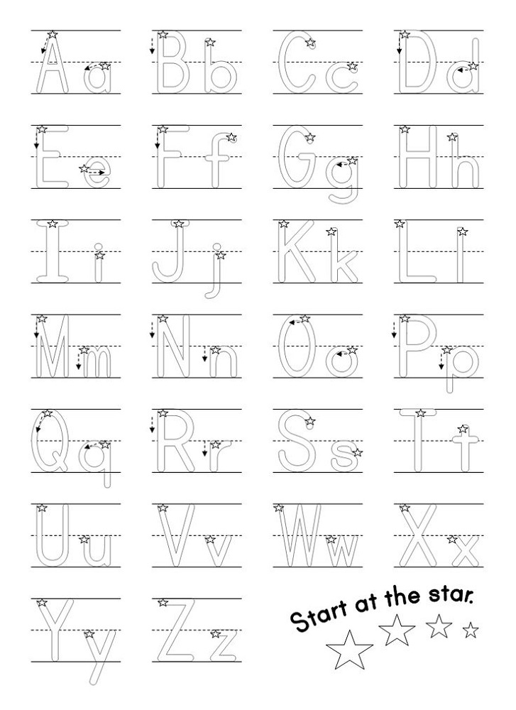 Alphabet Practice Worksheets To Print Activity Shelter