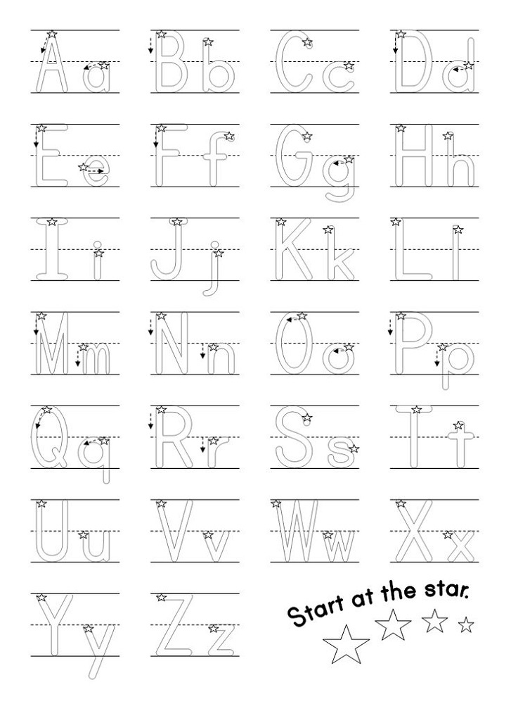 Printable Abc Worksheets For Preschoolers ABC Tracing Worksheets