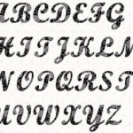 Alphabet Script 6 Inch Stencil Craftsy Free Stencils Printables