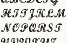 Alphabet Script 6 Inch Stencil Craftsy Free Stencils Printables