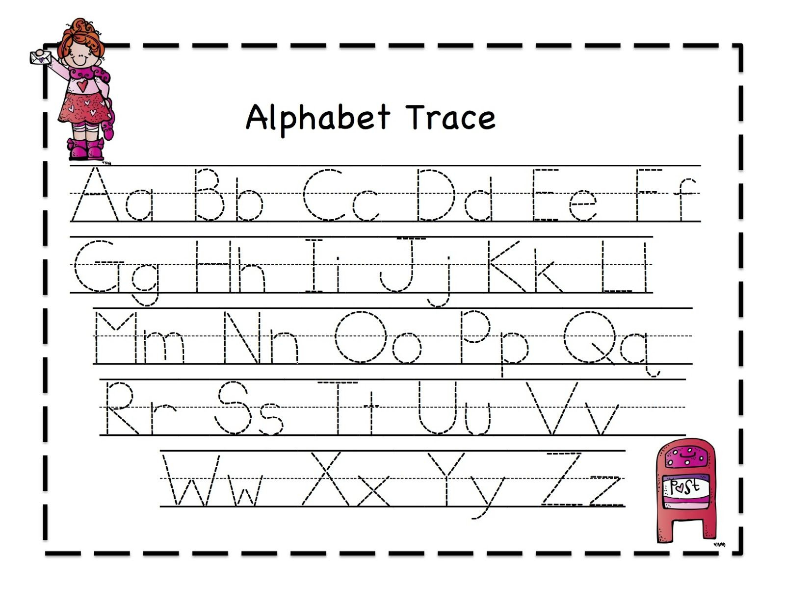 Alphabet Tracing Page Google Search Letter Worksheets For Preschool 