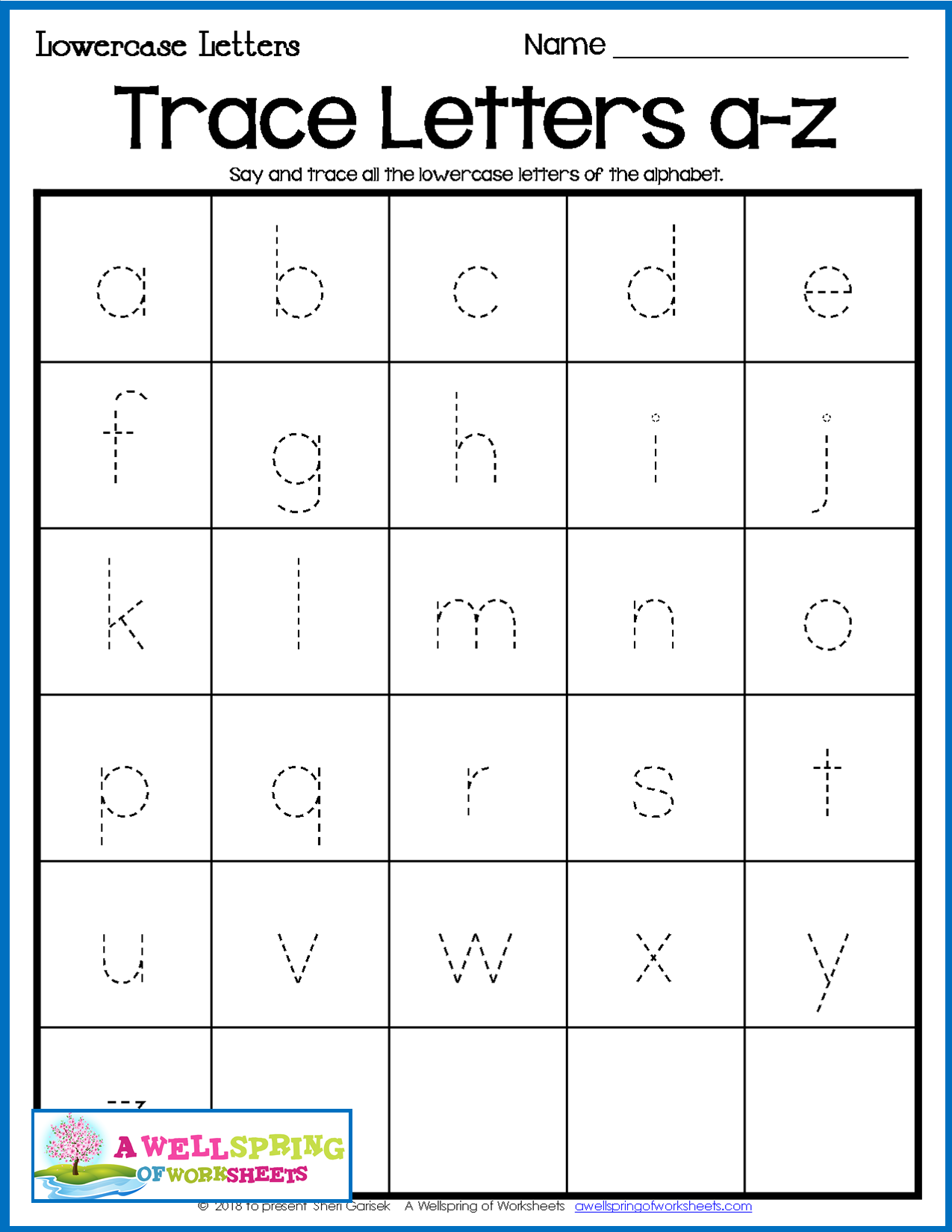 Alphabet Tracing Worksheets Uppercase Lowercase Letters Lowercase 