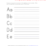 Alphabet Worksheet For Kids Writing Letters A B C D And E Review