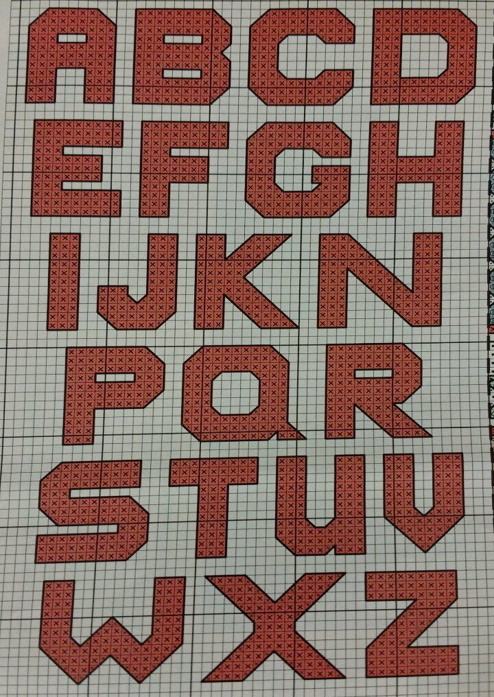 Big Block Letters Cross Stitch Fonts Cross Stitch Letters Beaded 