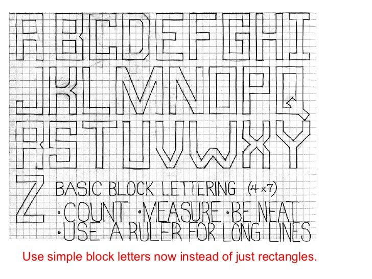 Block Letters On Grid Paper Google Search Block Lettering 