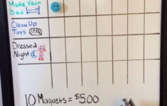Brilliant DIY Chore Chart Idea Using A Dry Erase Board And Magnets