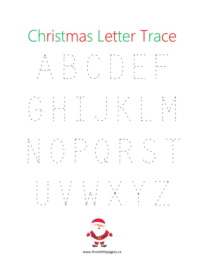 Christmas Tracing Letters TracingLettersWorksheets