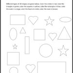 Color By Shapes Worksheets Activity Shelter