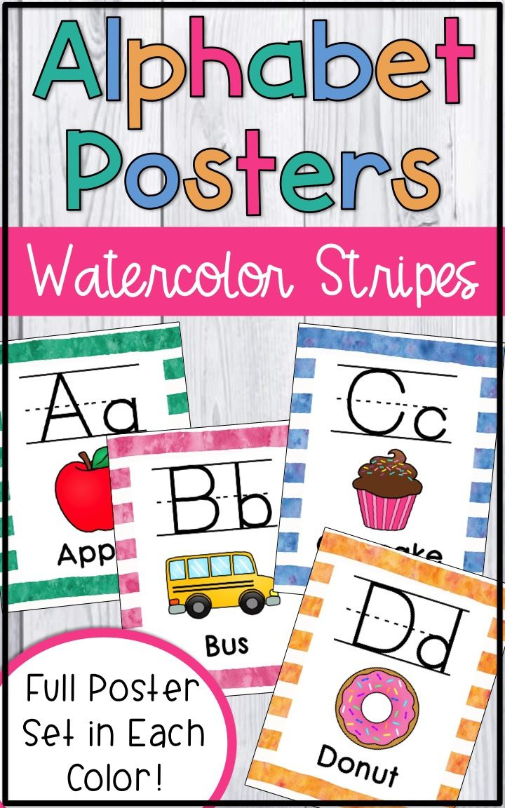 Decorate Your Classroom With These Printable Watercolor Alphabet 