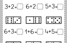 Domino Addition Worksheet Kindergarten Math Worksheets Free