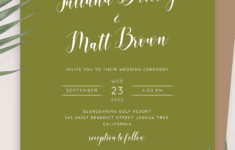 Download Printable Olive Green Sunflower Wedding Invitation PDF