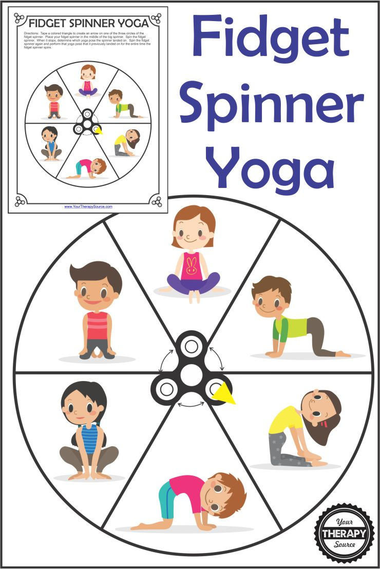 Fidget Spinner Yoga FREE Printable Your Therapy Source