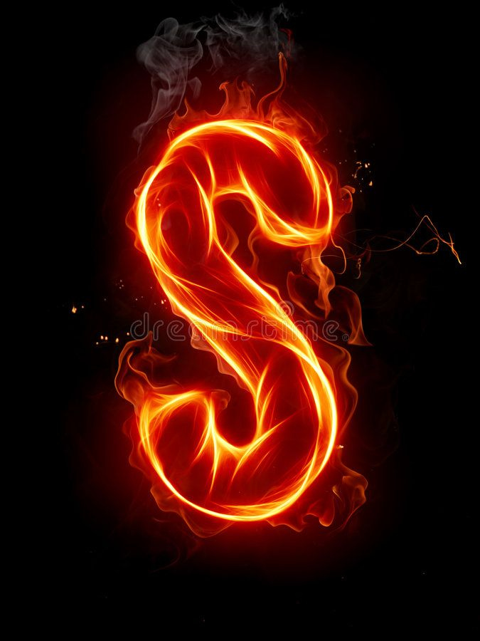 Fire Letter S A Series Of Fiery Letters And Numbers AD series 