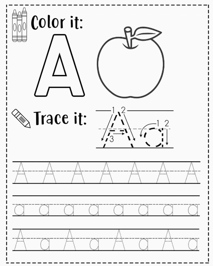 Free ABC Tracing Worksheets For Kindergarten