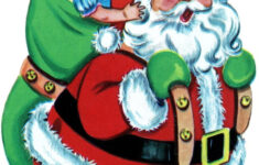 Free Christmas Picture Retro Santa With Toys The Graphics Fairy