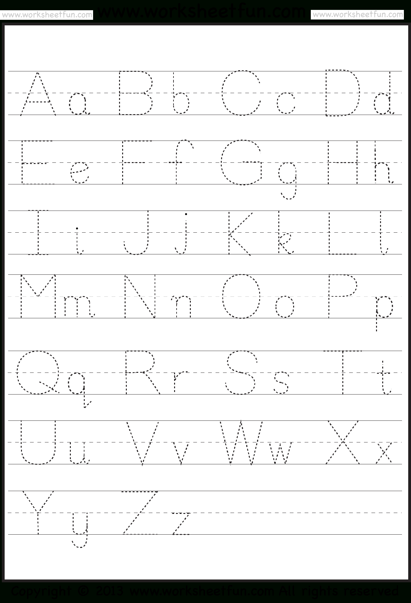 Free Printable Abc Tracing Letters TracingLettersWorksheets