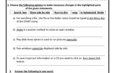 Free Printable Computer Worksheets Puter Science Worksheet For Grade 6