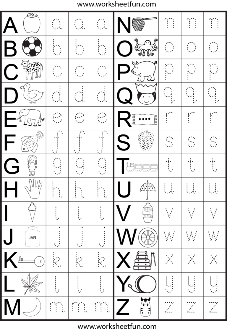 Alphabet Tracing Worksheets Printable | ABC Tracing Worksheets