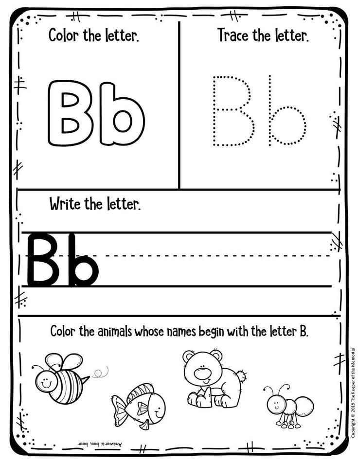 Free Printable Worksheets For Preschool Kindergarten Alphabet 