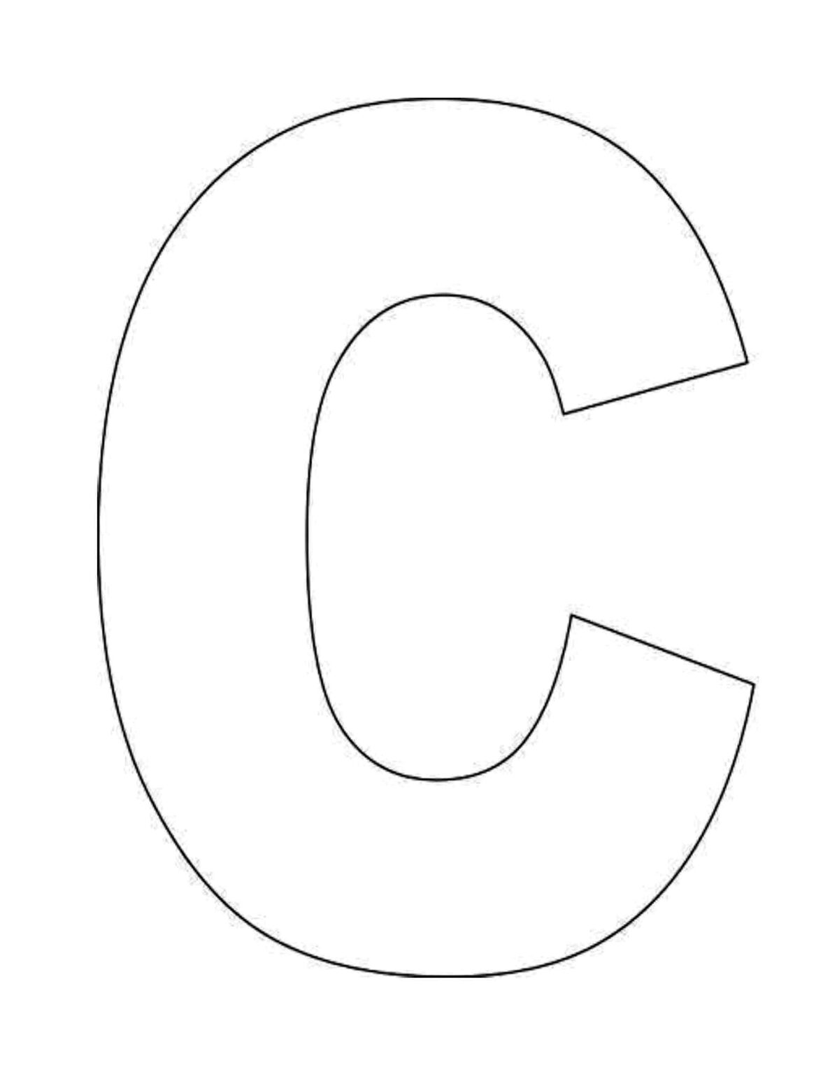 Printable Block Letter C | ABC Tracing Worksheets