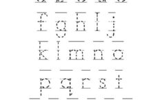 Free Traceable Alphabet K5 Worksheets
