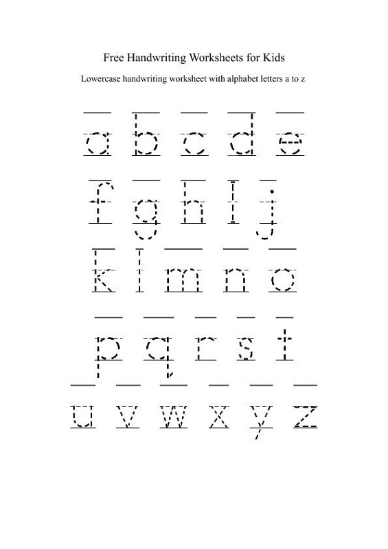 Free Traceable Alphabet K5 Worksheets