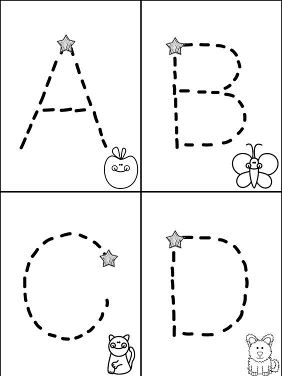 Free Preschool Tracing ABC Worksheets
