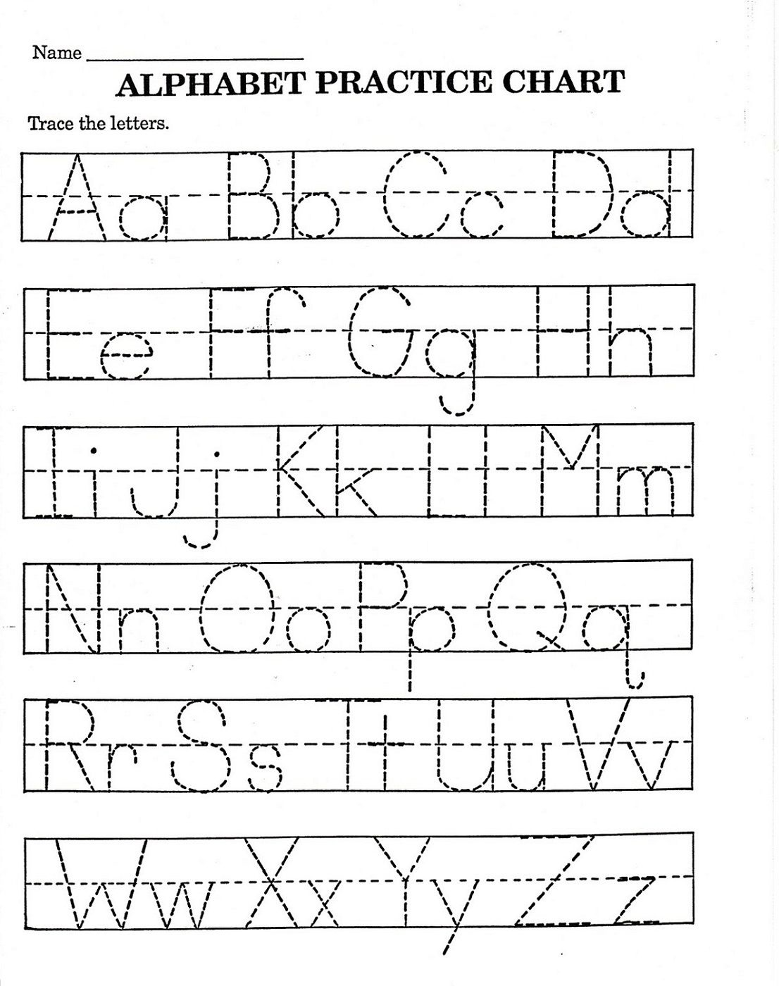 Free Tracing Alphabet Letters TracingLettersWorksheets