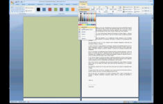 How To Change The Background Color Of A Single Page In MSWord avi YouTube