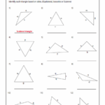 Identifying Types Of Triangles Worksheets Worksheets Master