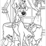 Lady And Tramp Coloring Educational Fun Kids Coloring Pages And