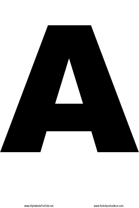 Large Alphabet Letters Printable A Afi Harfler Harfler Anaokulu