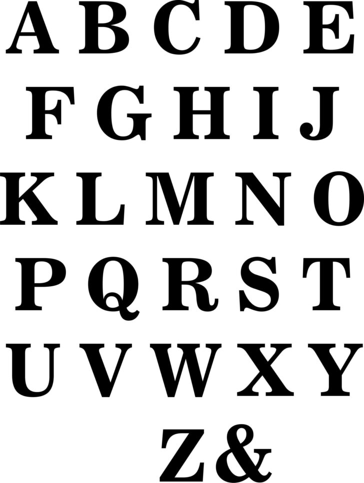 Large Letters Serif Font Lettering Styles Alphabet Lettering | ABC ...