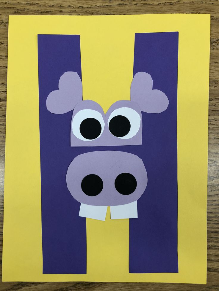 Letter H For Hippo Craft Preschool Art Activities Kindergarten 