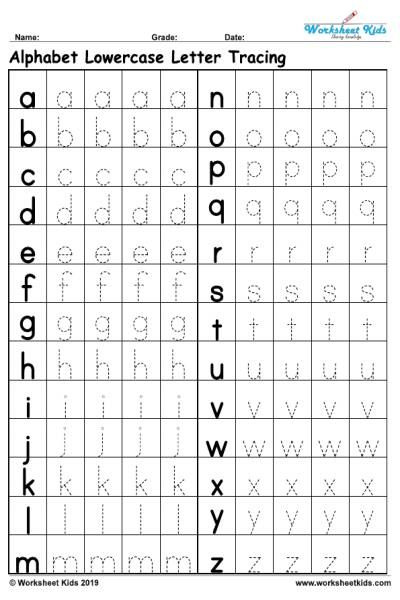 ABC Uppercase And Lowercase Tracing Worksheets