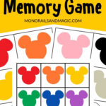 Mickey Colors Memory Game Free Printable Monorails And Magic Memory