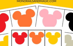Mickey Colors Memory Game Free Printable Monorails And Magic Memory